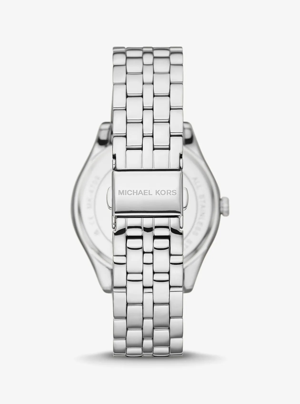 Montre Harlowe argentée à pierres pavées