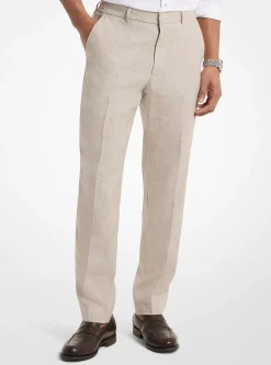 Pantalon en lin avec cordon de serrage