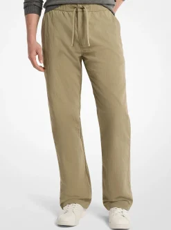 Pantalon en nylon froissé