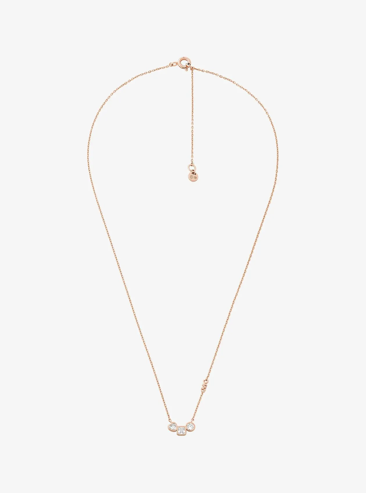 Parure collier et clous d'oreilles avec zircones cubiques et placage en métal précieux