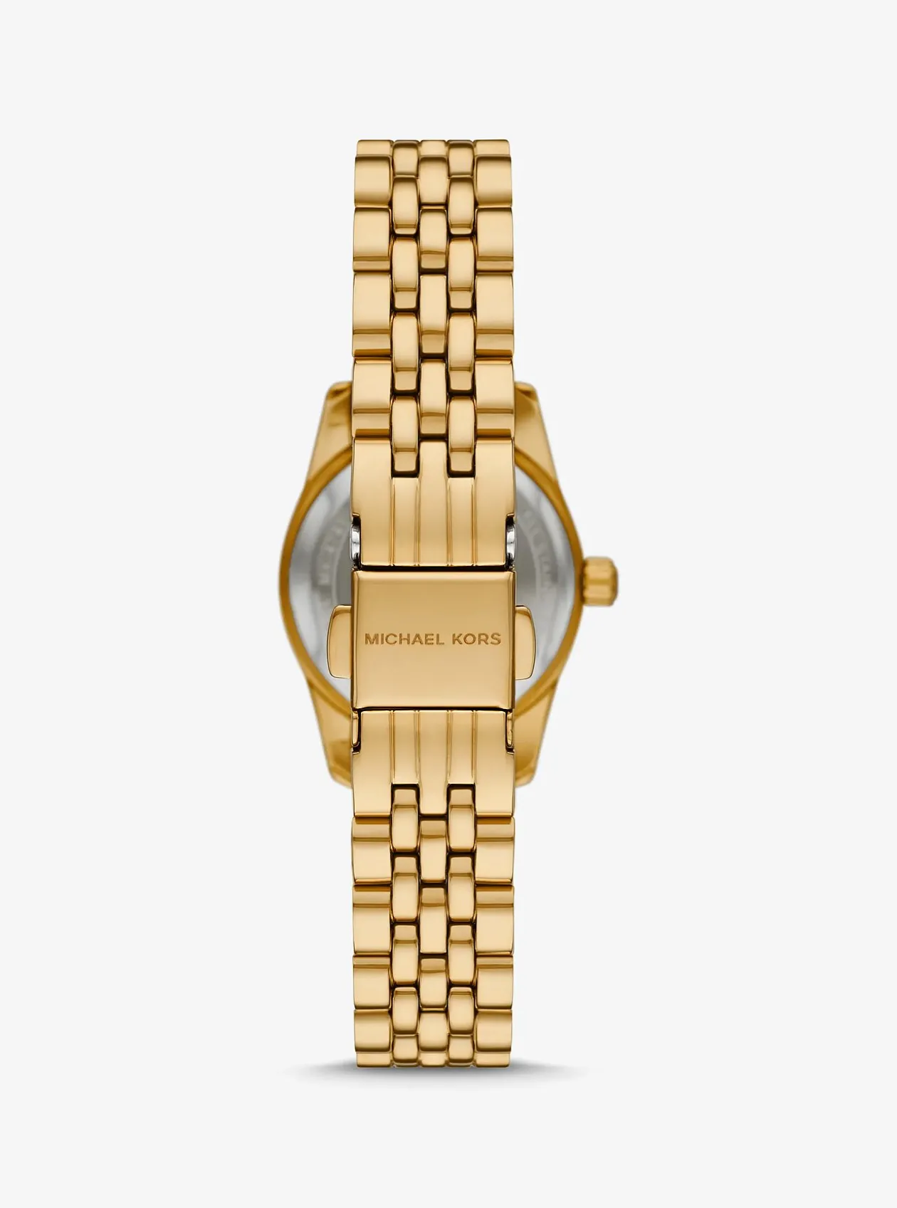Petite montre Lexington dorée à pierres pavées