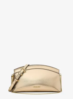 Petite pochette convertible Athena en cuir métallisé
