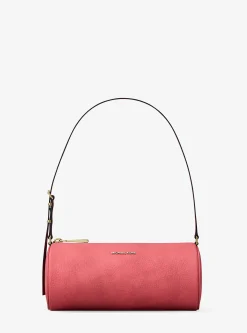 Petite pochette cylindrique Izzy en nubuck