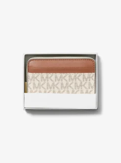 Petit porte-cartes entièrement zippé Jet Set à logo Signature