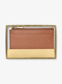 Petit porte-cartes Jet Set en cuir grainé