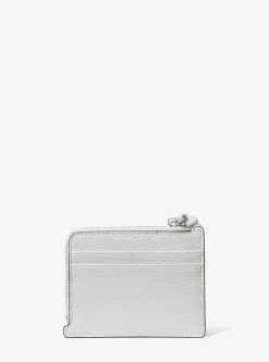 Petit porte-cartes Jet Set en cuir grainé à dragonne