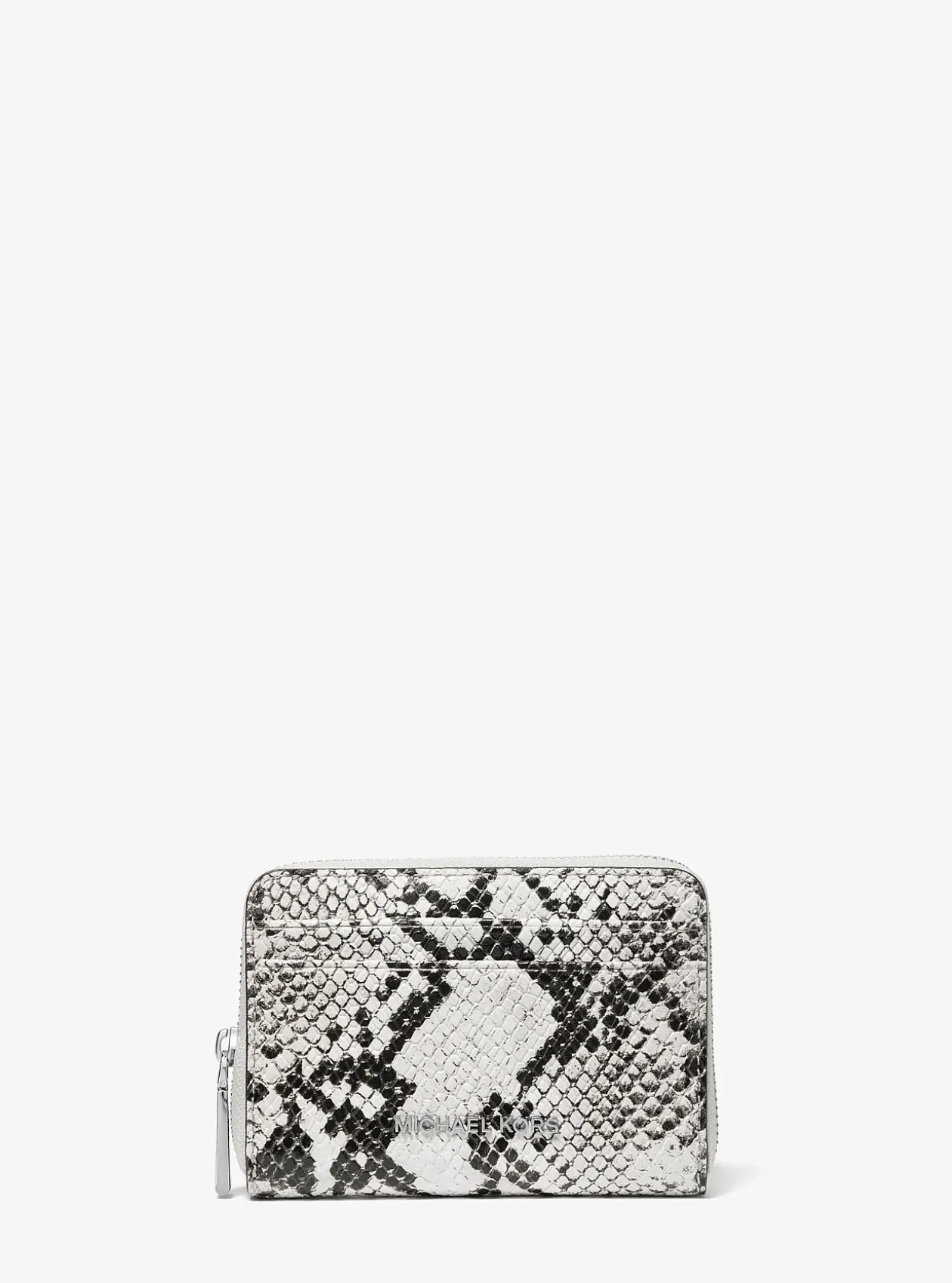 Petit portefeuille Jet Set en cuir effet serpent en relief
