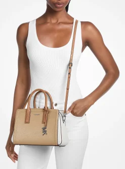 Petit sac Laila en cuir à couleurs contrastées