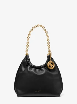Pochette Indie de taille moyenne en cuir