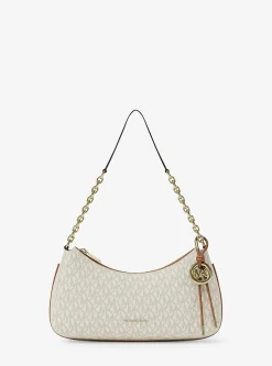 Pochette Nolita de taille moyenne à chaîne et logo Signature