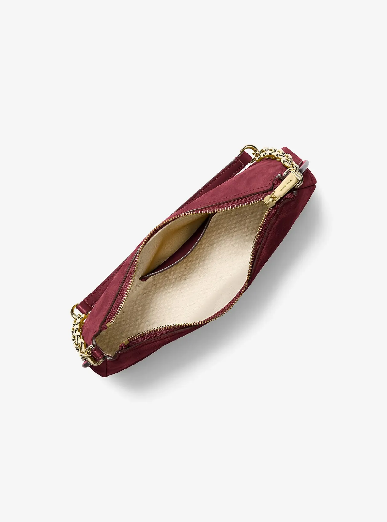 Pochette Nolita de taille moyenne en nubuck à chaîne