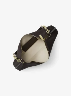 Pochette Nolita de taille moyenne en nubuck à chaîne