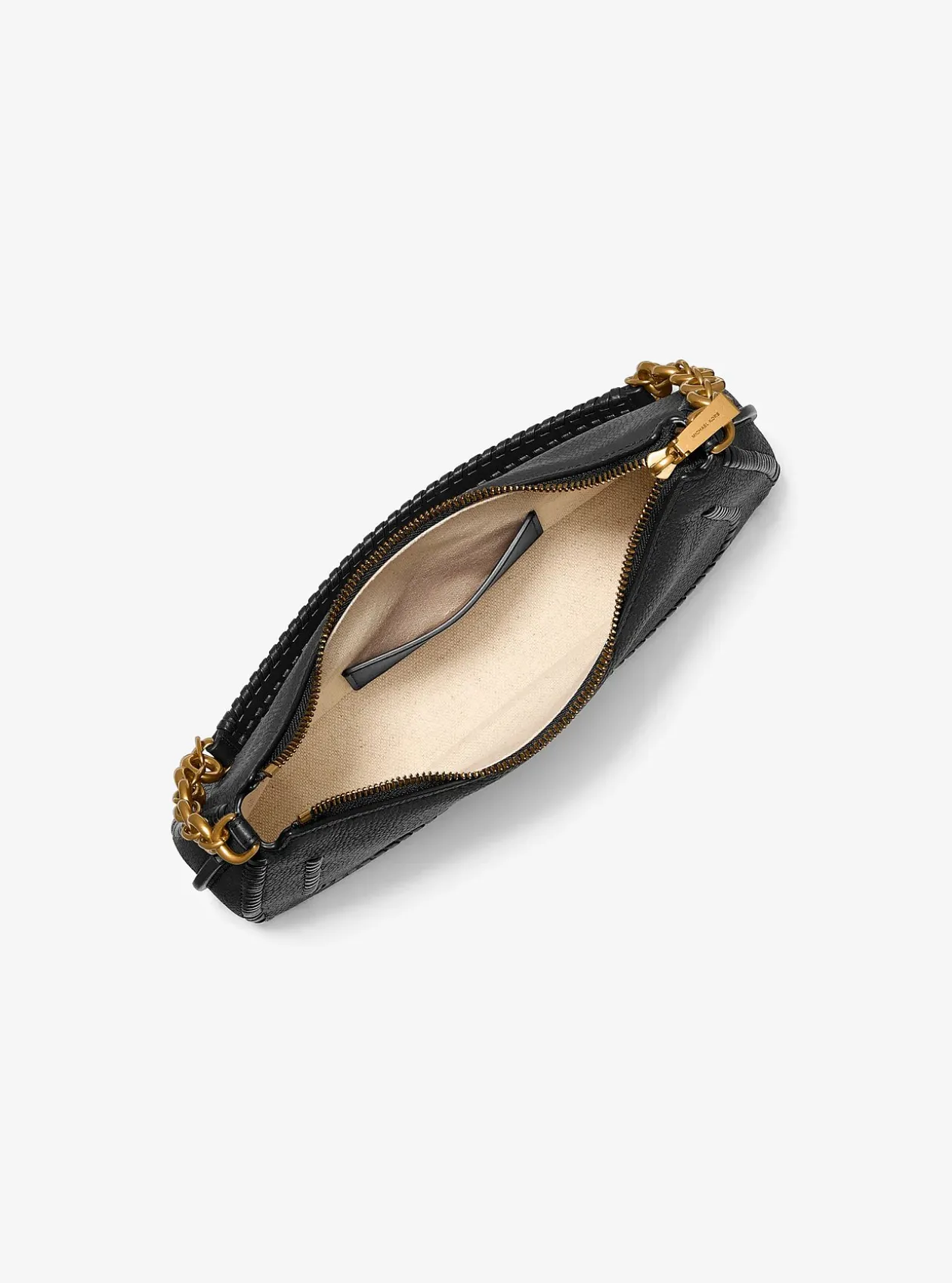 Pochette Nolita de taille moyenne en cuir grainé à chaîne