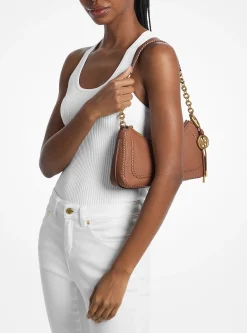 Pochette Nolita de taille moyenne en cuir grainé à chaîne