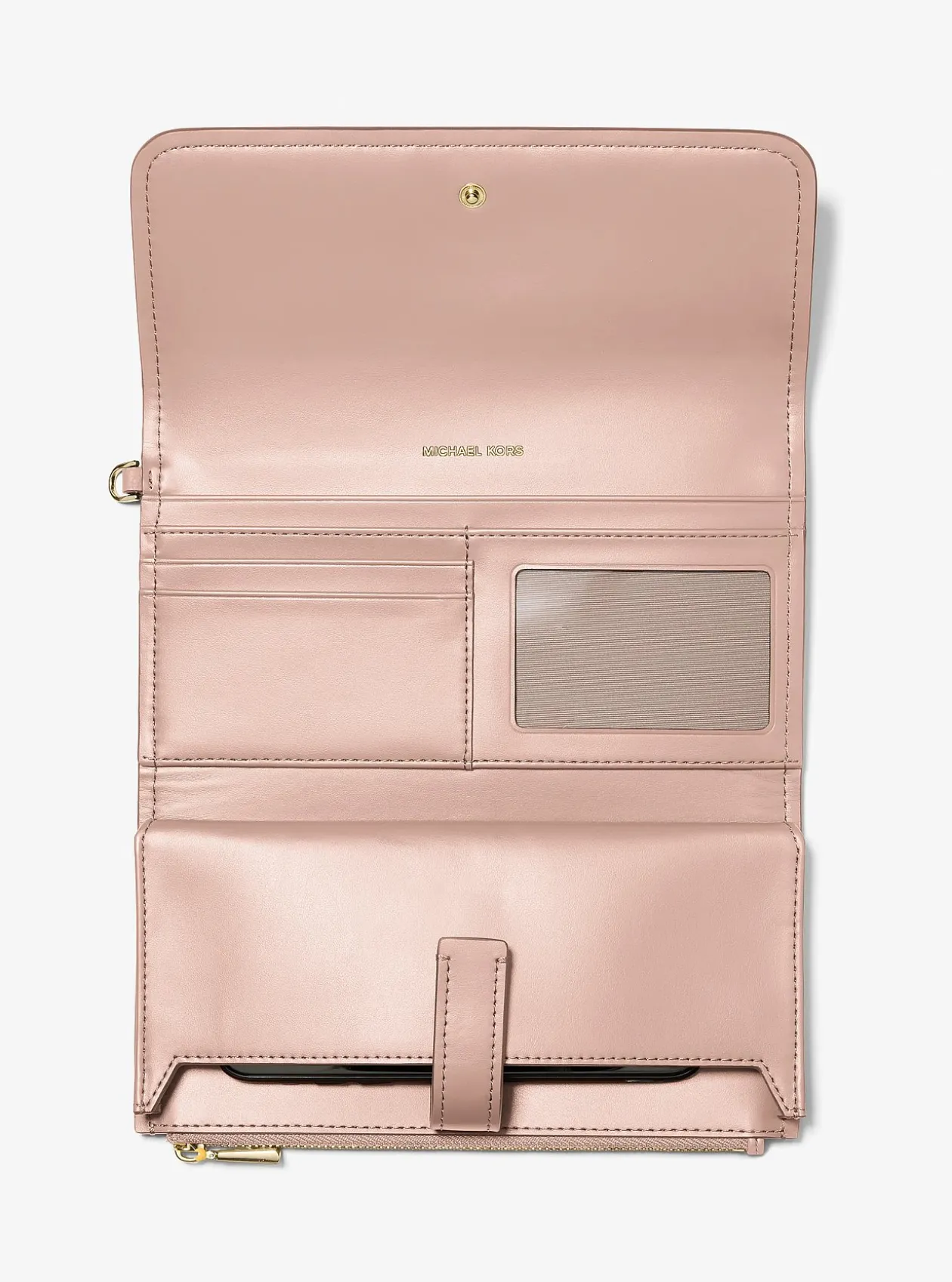 Pochette à sangle Jet Set pour smartphone de taille moyenne en cuir grainé