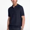 Polo en coton mouliné