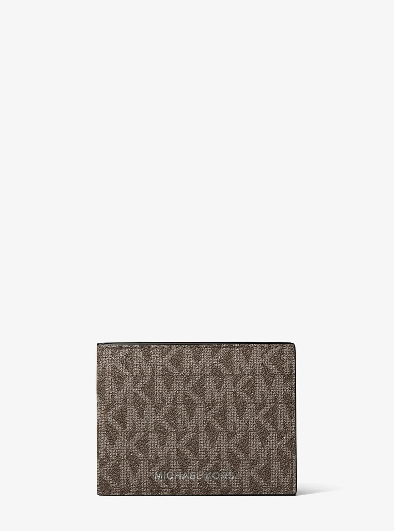 Portefeuille compact Cooper en cuir à logo Signature avec porte-cartes