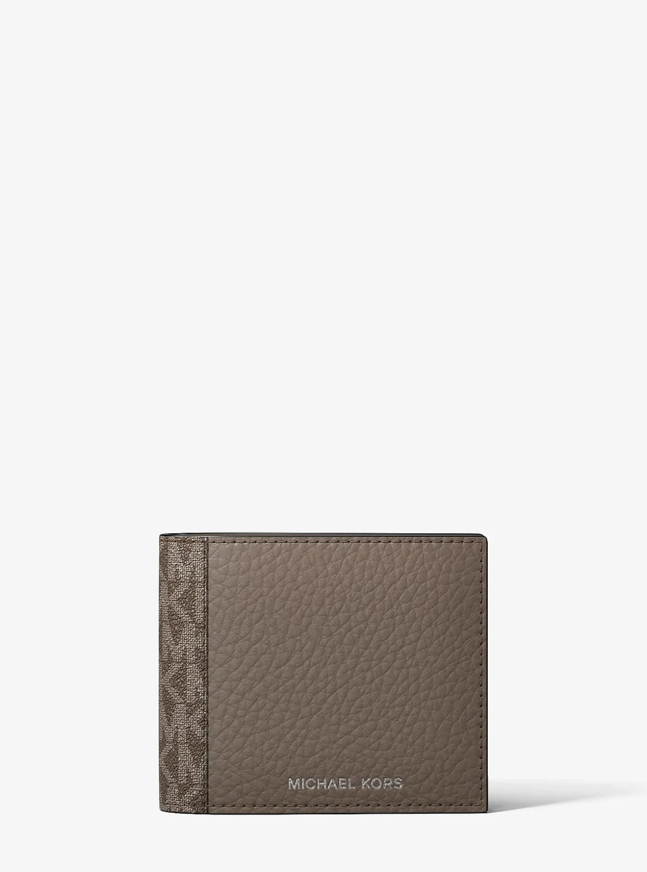Portefeuille compact Cooper en cuir à logo Signature avec porte-cartes