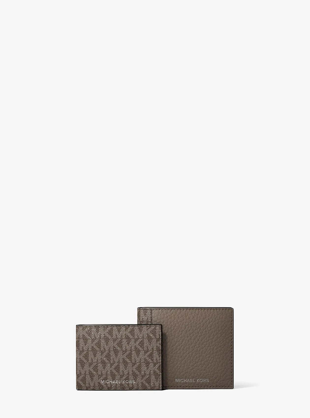 Portefeuille compact Cooper en cuir à logo Signature avec porte-cartes