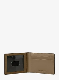 Portefeuille compact Harrison à logo avec porte-cartes
