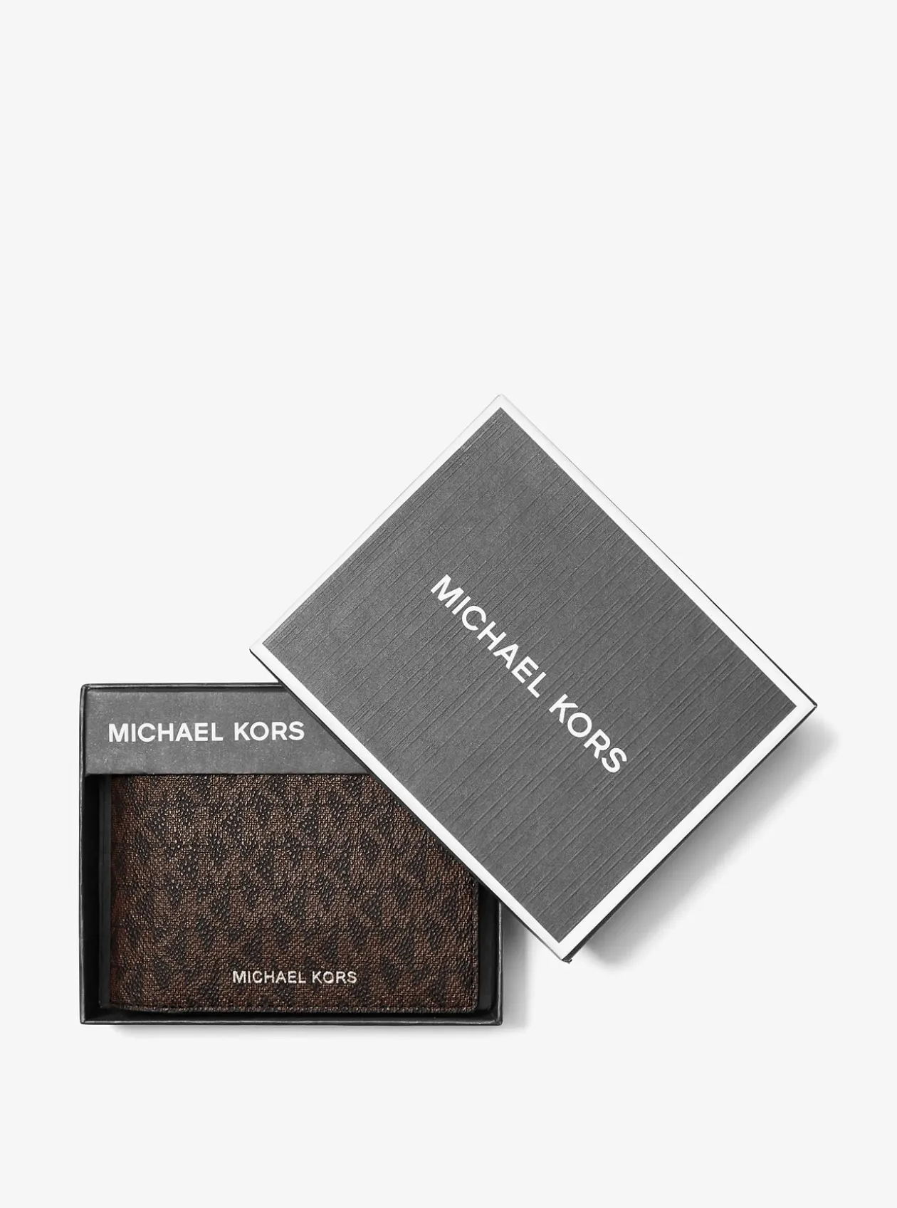 Portefeuille compact Harrison à logo avec porte-cartes