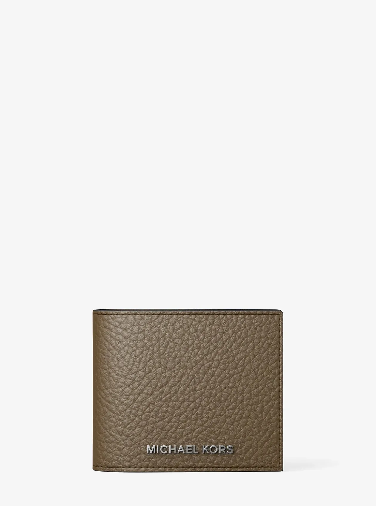 Portefeuille compact Hudson en cuir grainé