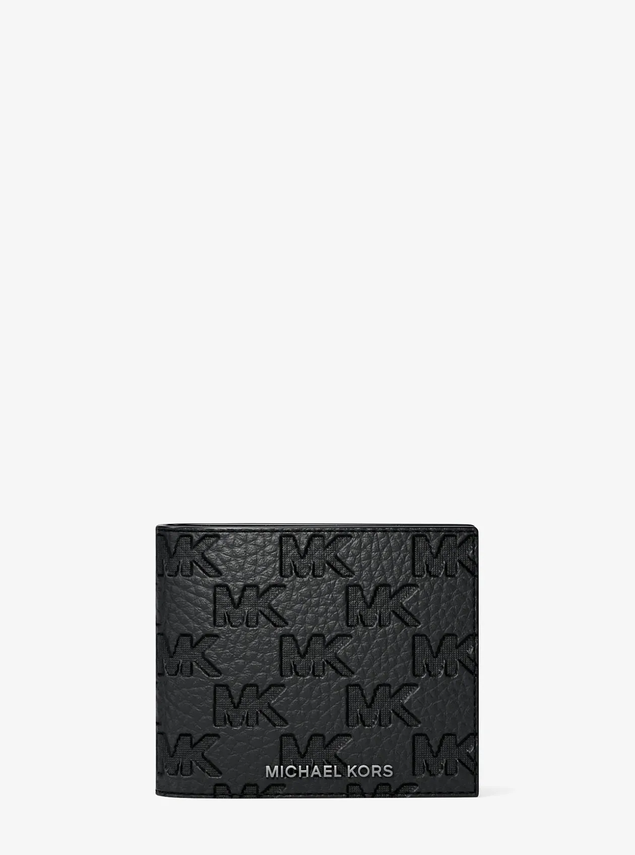Portefeuille compact Hudson avec porte-cartes en cuir à logo en relief