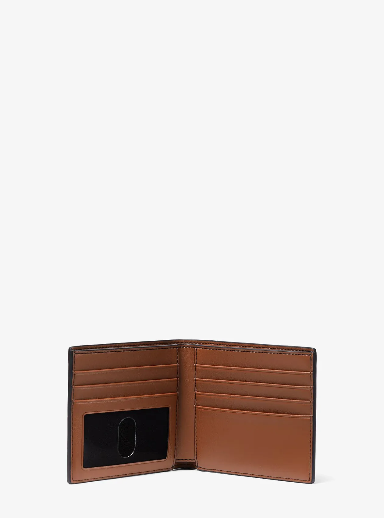 Portefeuille compact Hudson en cuir grainé