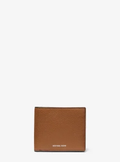 Portefeuille compact Hudson en cuir grainé