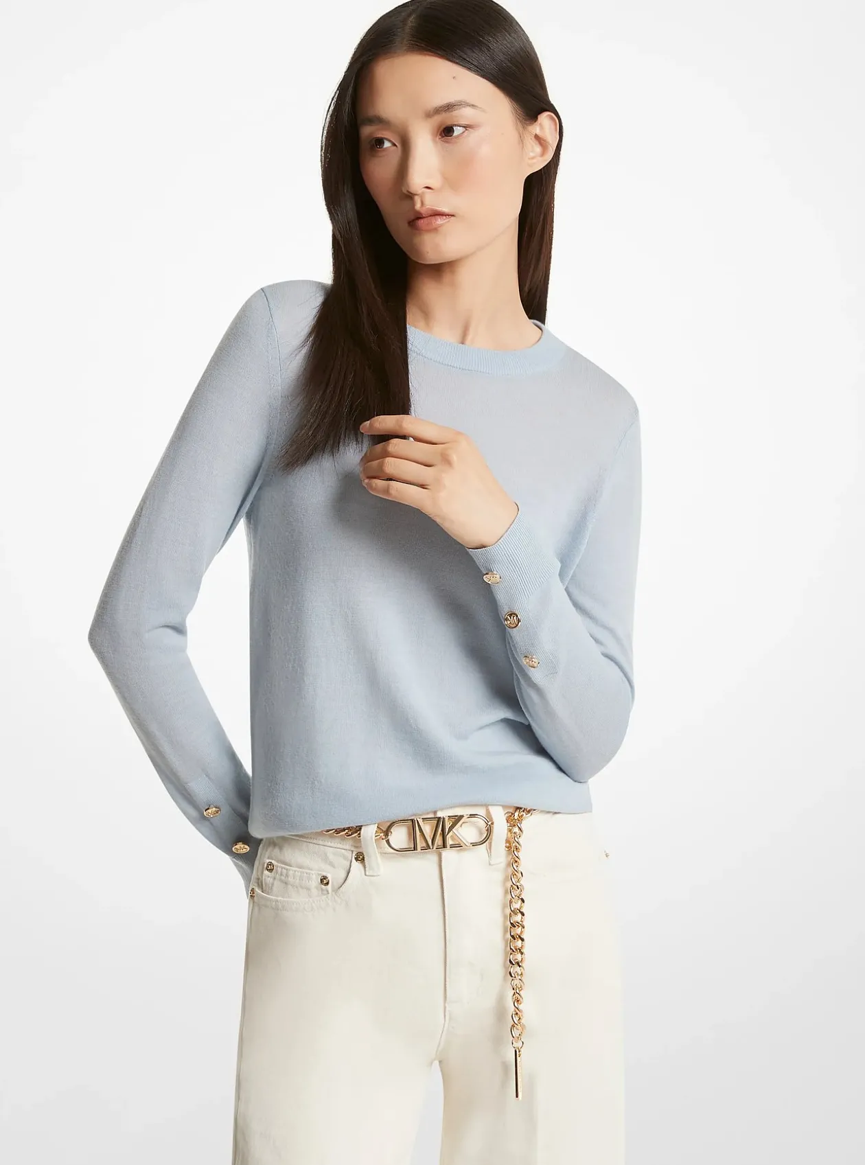 Pull en laine mérinos mélangée
