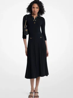 Robe polo en tricot extensible