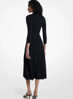 Robe polo en tricot extensible