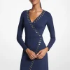 Robe portefeuille cloutée
