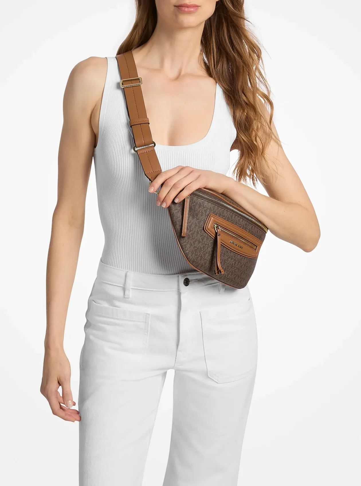 Sac ceinture Jet Set Travel de taille moyenne à logo Signature