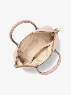 Sac Hyde de taille moyenne en daim et à logo Signature