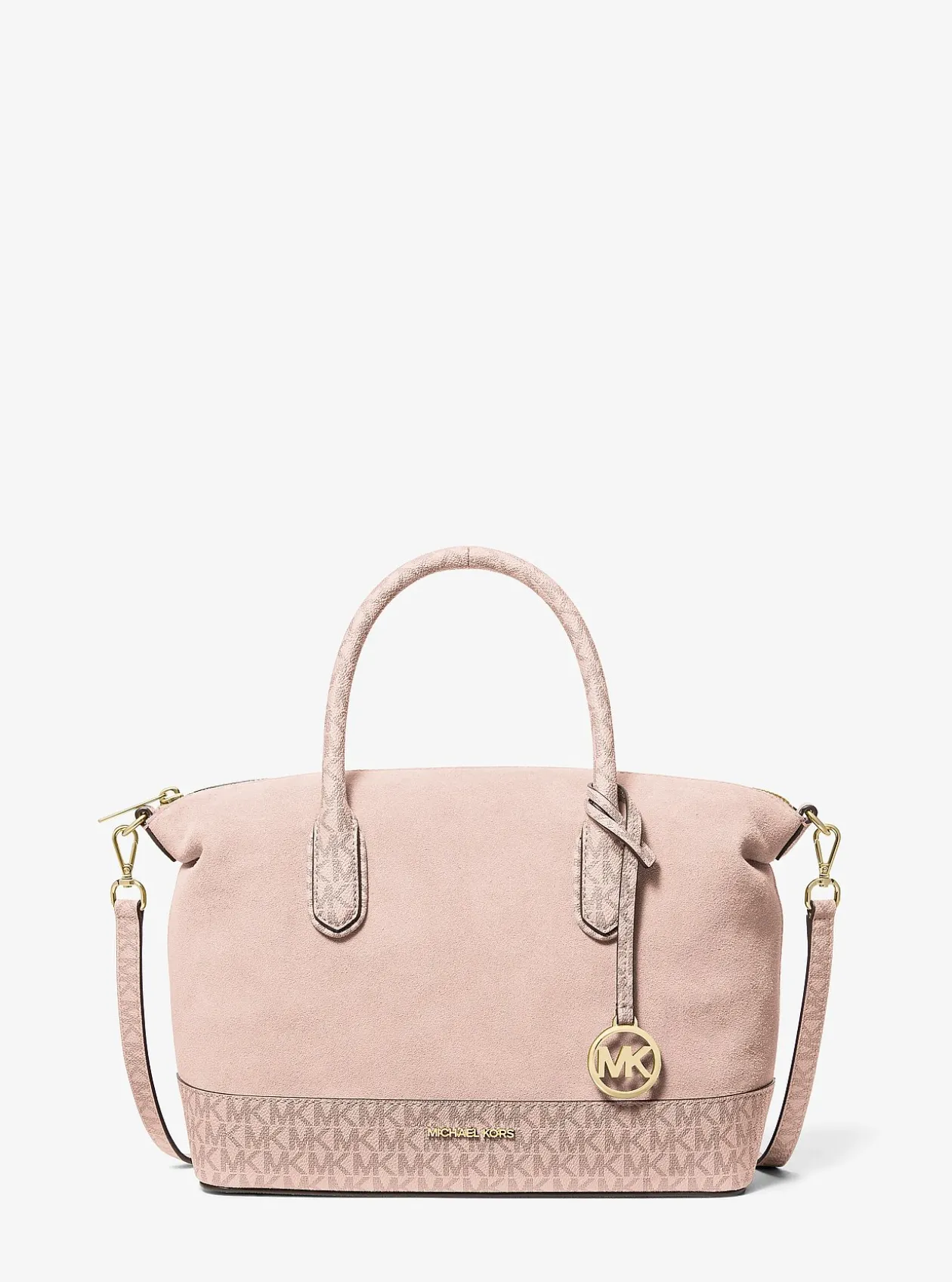 Sac Hyde de taille moyenne en daim et à logo Signature