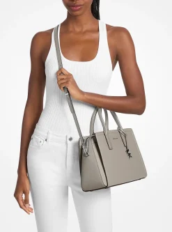 Sac Laila de taille moyenne en cuir à couleurs contrastées