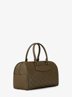 Sac marin à bandoulière Jet Set Travel de taille moyenne en cuir à logo en relief