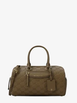 Sac marin à bandoulière Jet Set Travel de taille moyenne en cuir à logo en relief