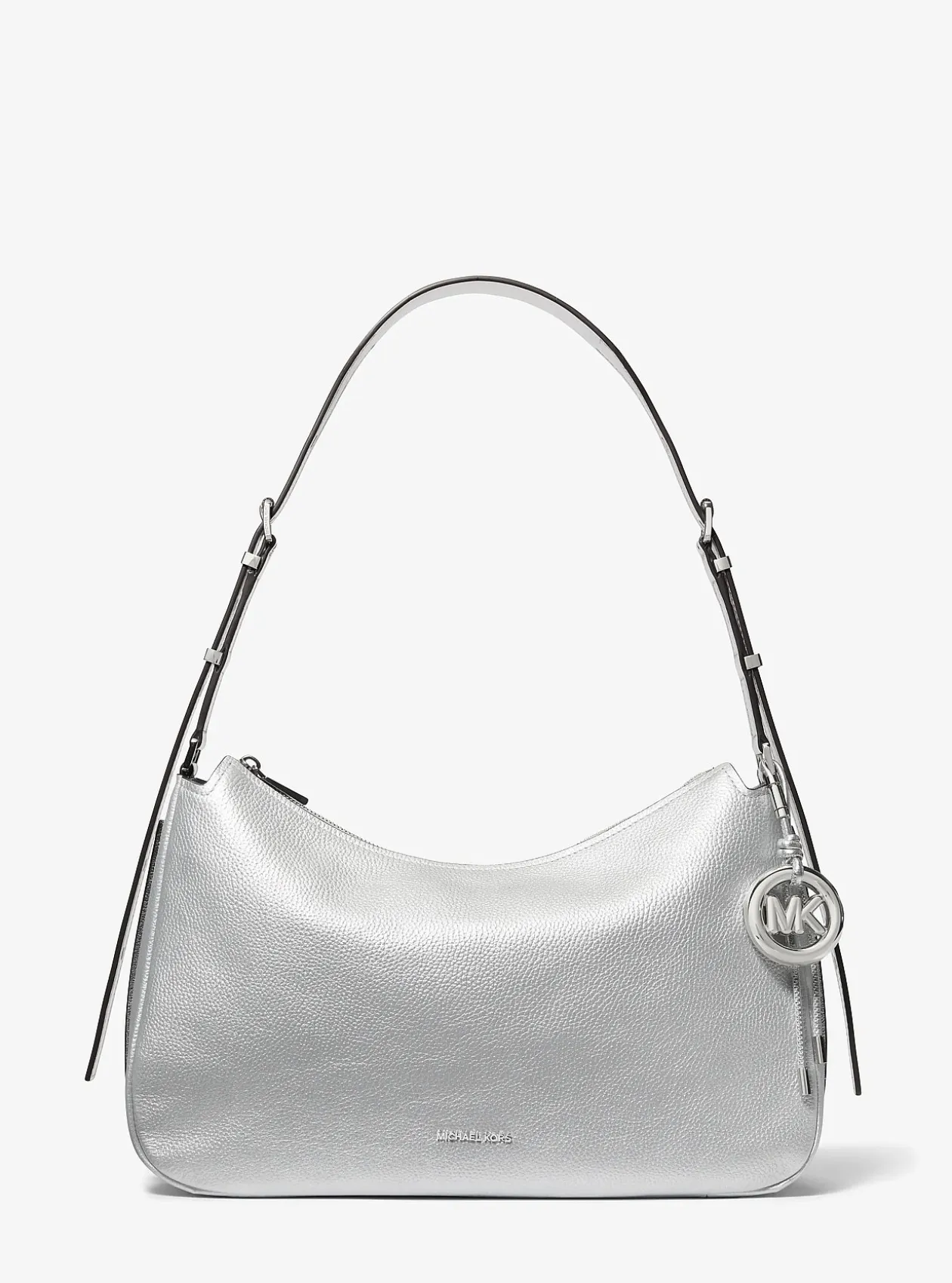 Sac porté épaule convertible Nolita de taille moyenne en cuir grainé métallisé