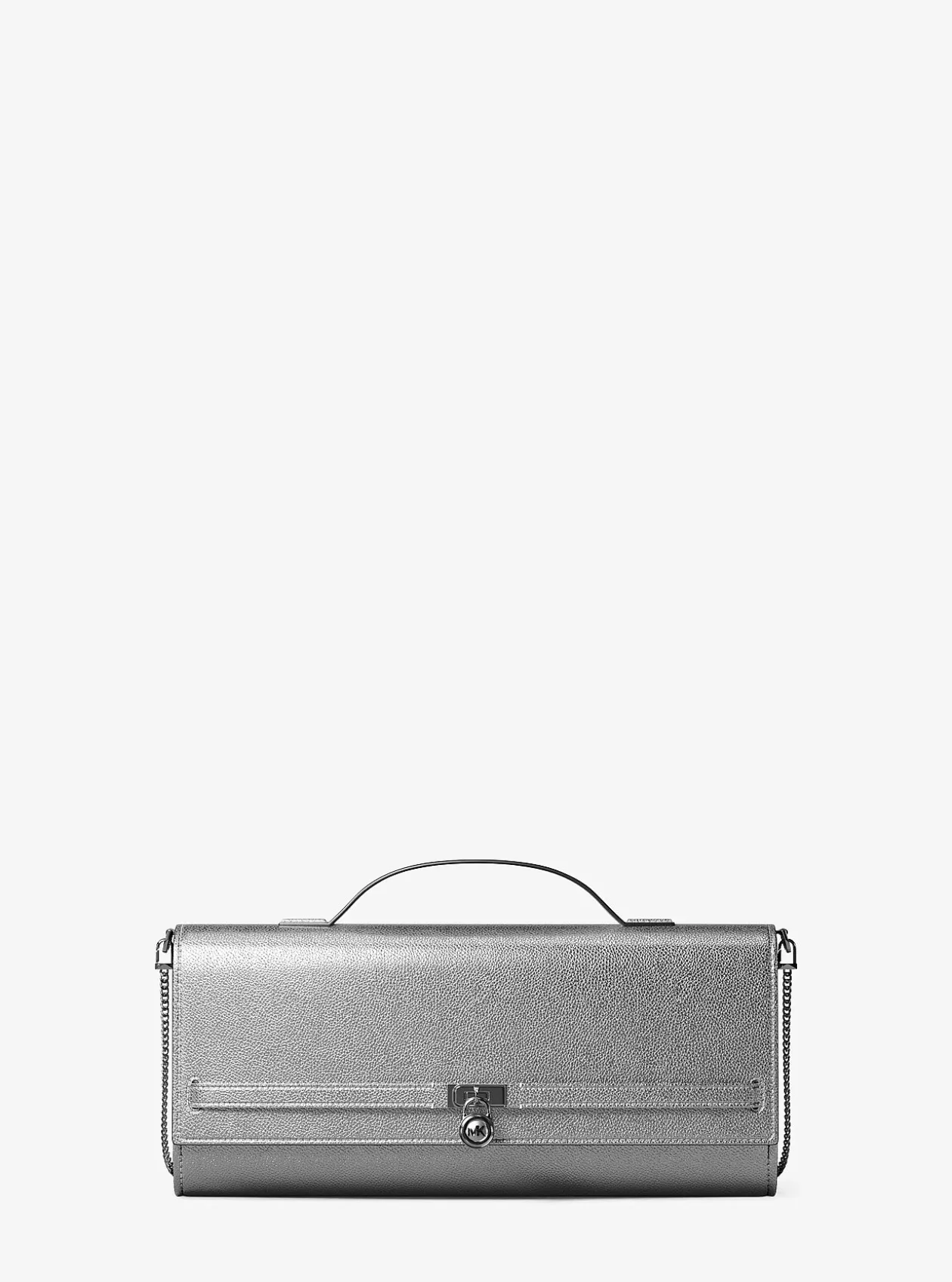 Sac porté épaule Hamilton Moderne convertible de taille moyenne en cuir métallisé
