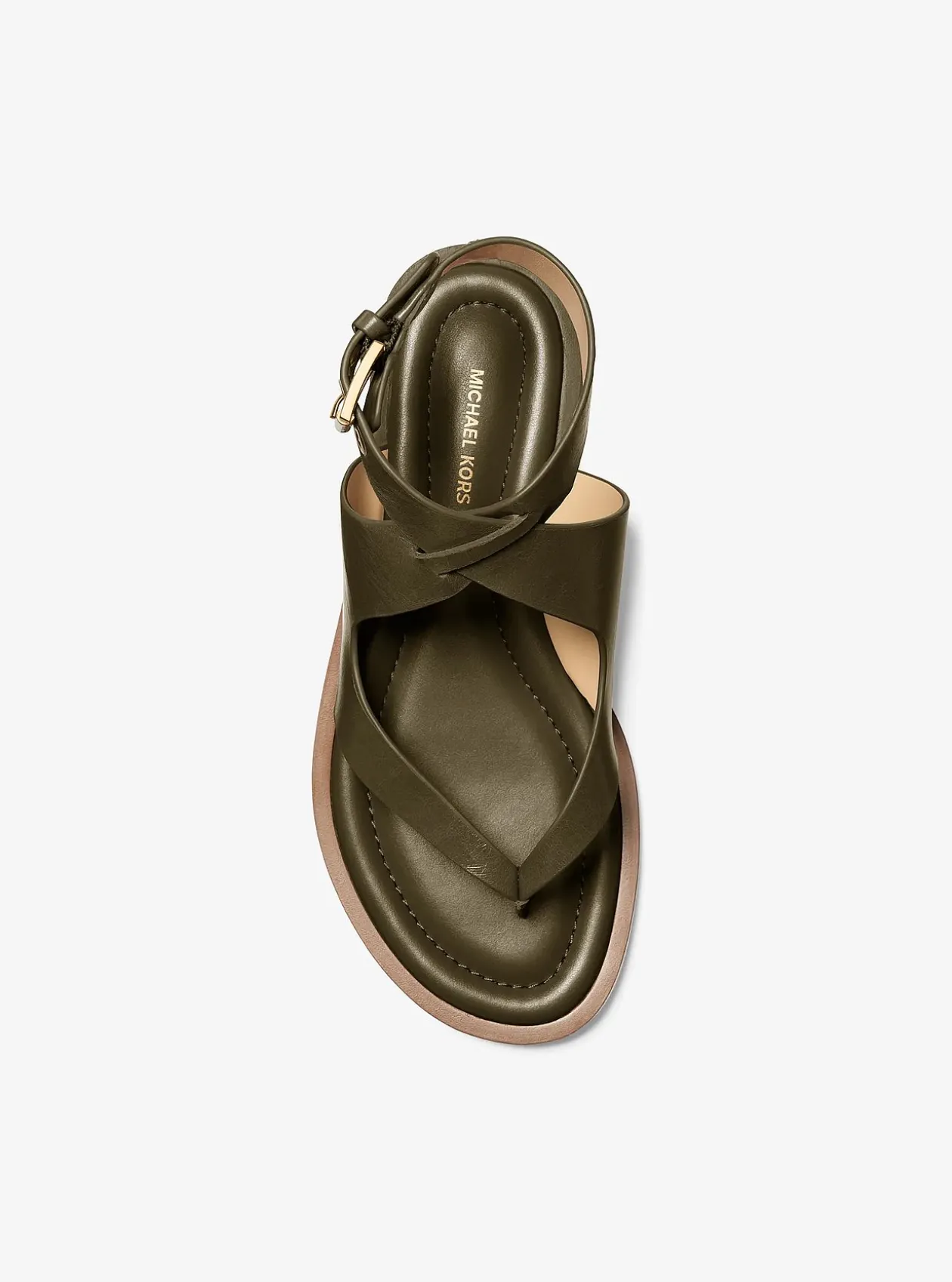 Sandale-tong Irene en cuir