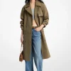 Trench surdimensionné en coton délavé et nylon