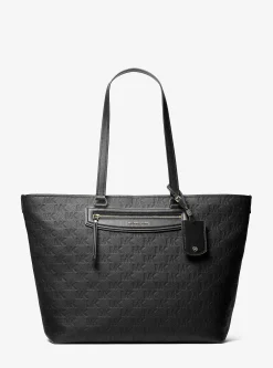 Très grand cabas Jet Set Travel en cuir à logo en relief
