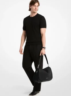 Très grande besace convertible Holmes en cuir grainé