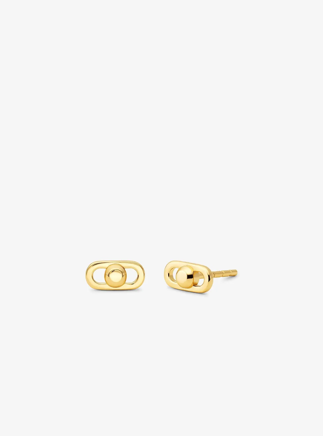 Très petites boucles d'oreilles à maillons Astor, en argent sterling plaqué en métal précieux