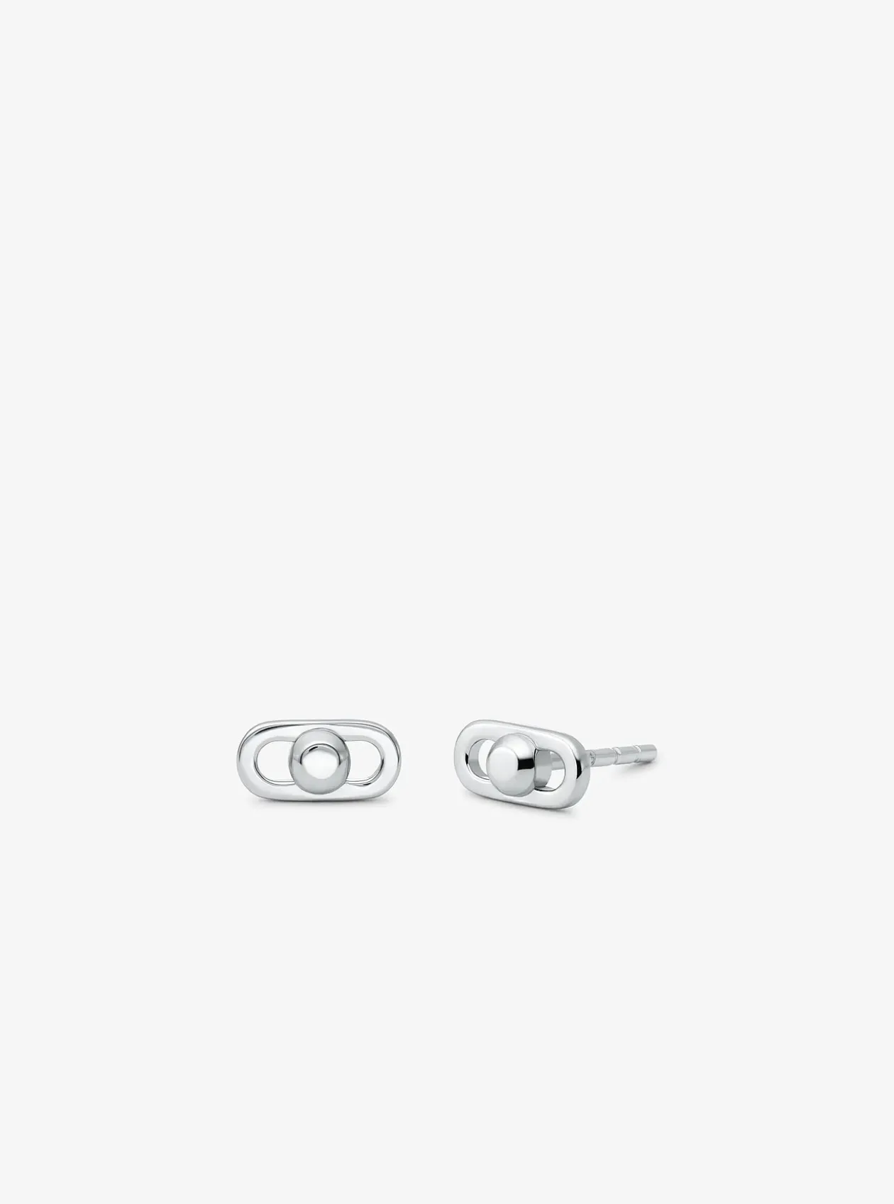 Très petites boucles d'oreilles à maillons Astor, en argent sterling plaqué en métal précieux