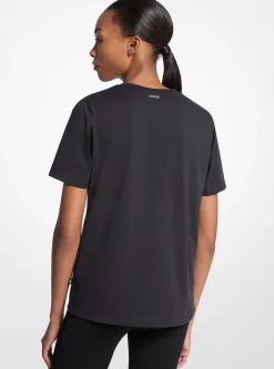 T-shirt en jersey de coton avec imprimé breloque logo