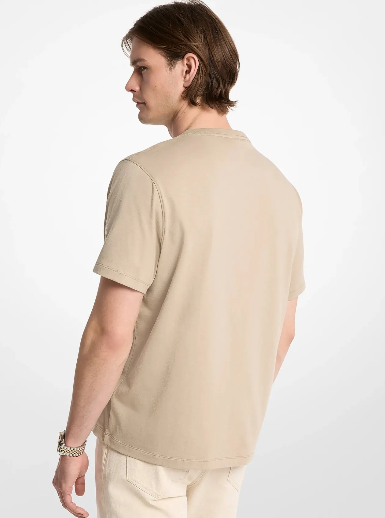 T-shirt en jersey de coton avec imprimé breloque logo