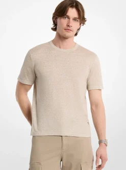 T-shirt en lin et coton